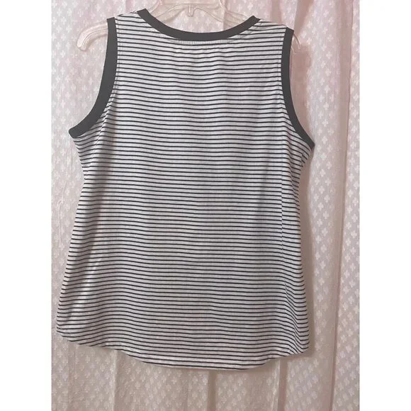 Disney Tinker Bell Multicolor Striped Sleeveless T-shrt, Women's Large - Picture 4 of 9